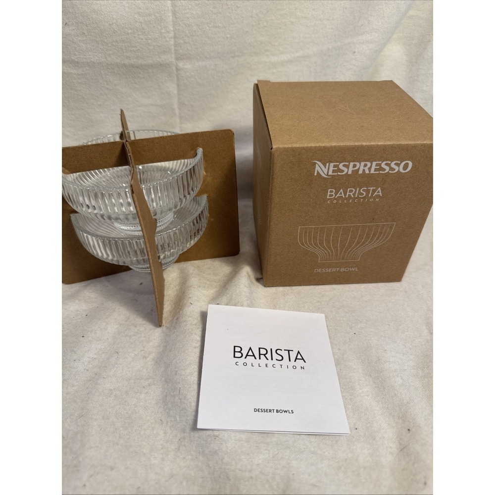 NESPRESSO NEW Set of 2 Affogato Dessert Bowls Barista Collection